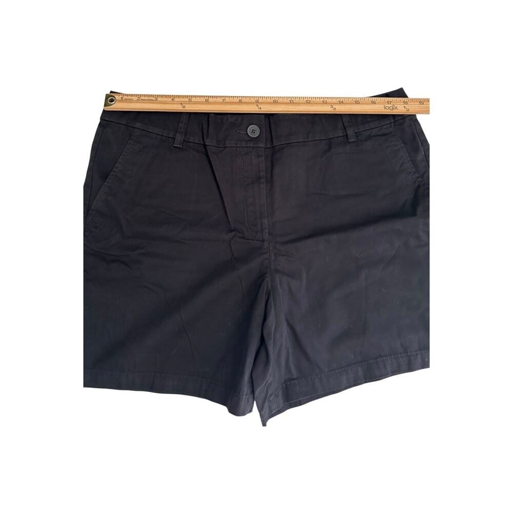 Ann Taylor Loft Shorts Size 14 Black 6" Short Inseam Casual Everyday Chinos - Picture 6 of 12